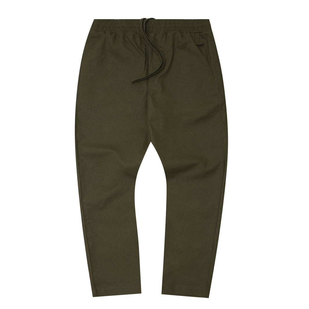 LINEN LOUNGE PANTS V2 IN OLIVE