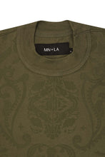 Load image into Gallery viewer, &quot;ORNATE&quot; MOCK NECK TEE IN OLIVE
