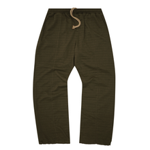 Load image into Gallery viewer, ROGUE SPLIT WIDE PANTS IN OLIVE STRIPED PIQUE
