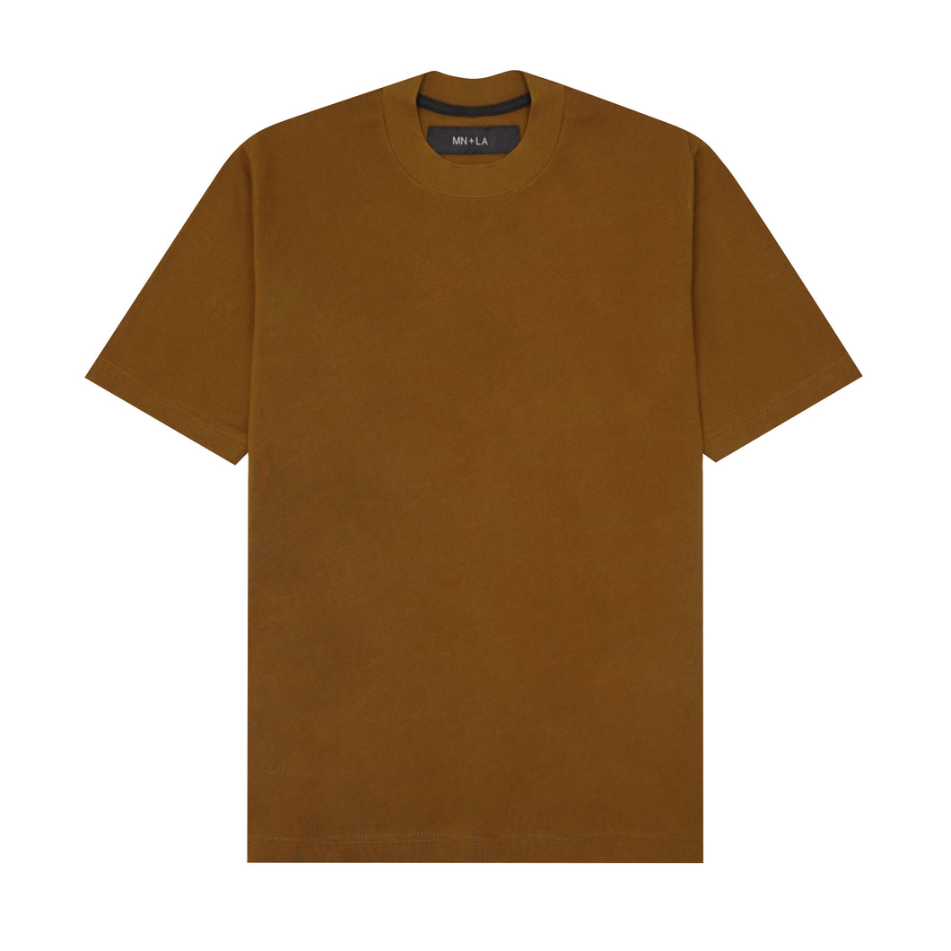 PIQUE OVERSIZED TEE IN RUST