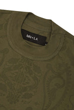 Load image into Gallery viewer, &quot;ORNATE&quot; MOCK NECK TEE IN OLIVE
