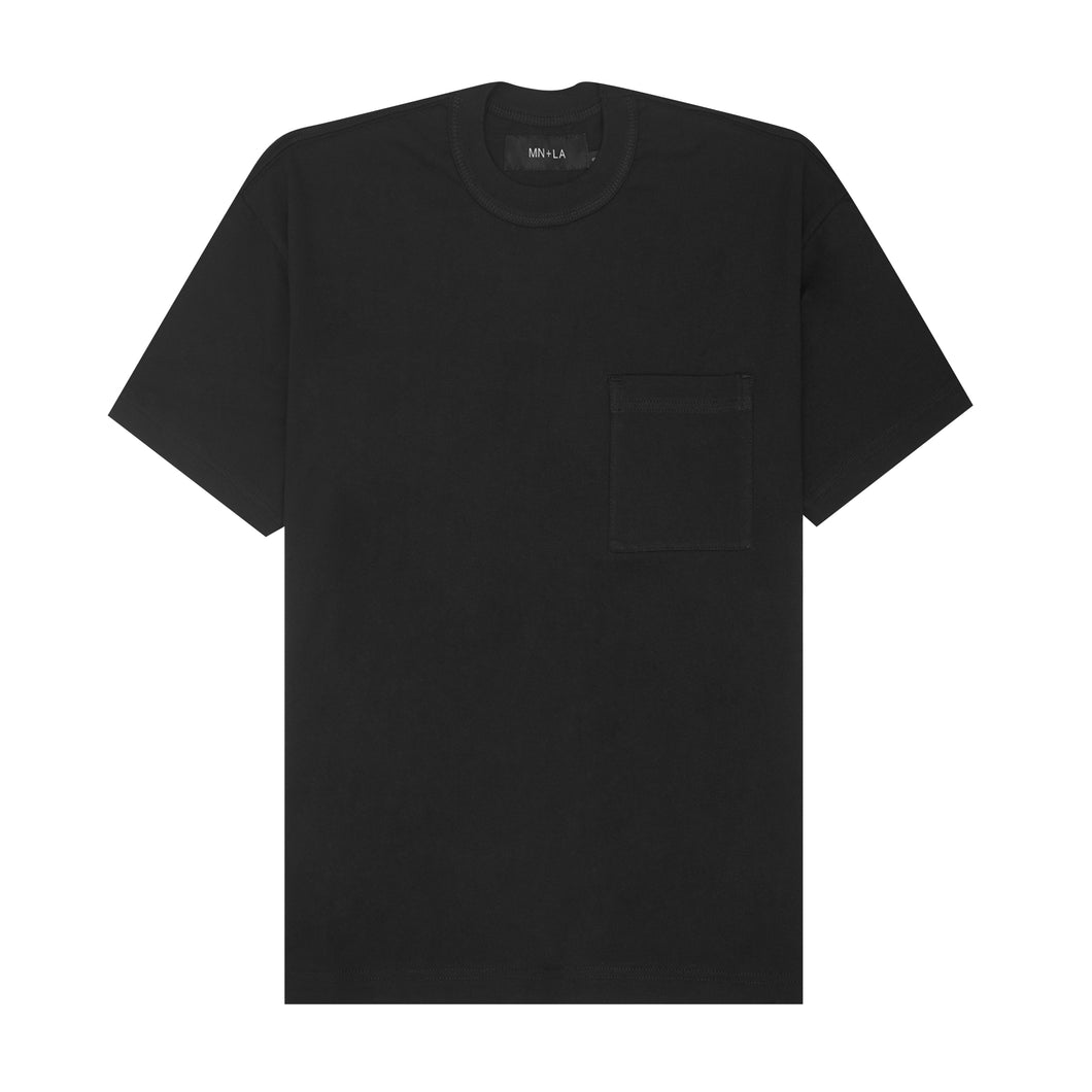 POCKET BOX TEE V4 IN CAVIAR