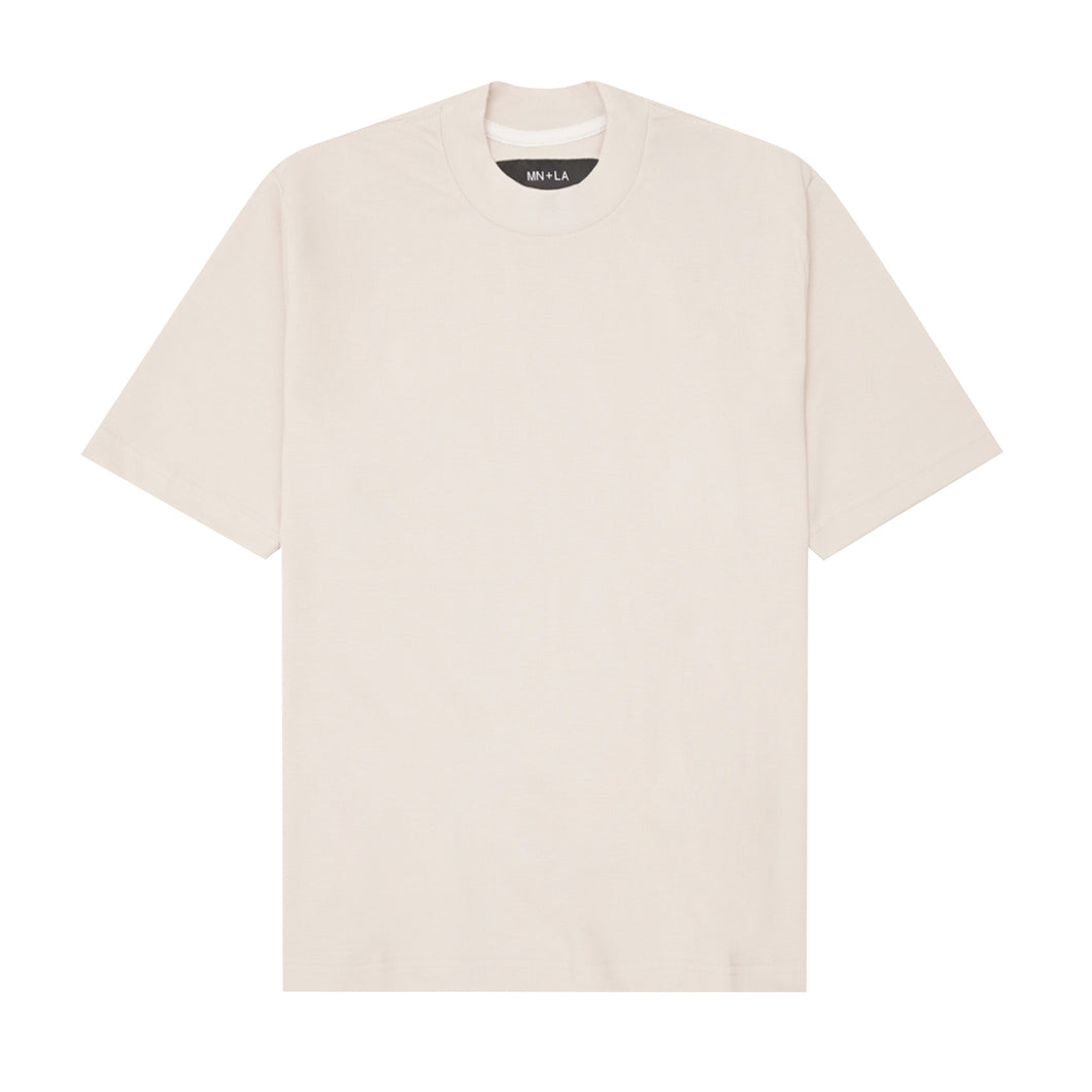 WAFFLE WEAVE OVERSIZED TEE IN OAT