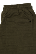 Load image into Gallery viewer, ROGUE SPLIT WIDE PANTS IN OLIVE STRIPED PIQUE
